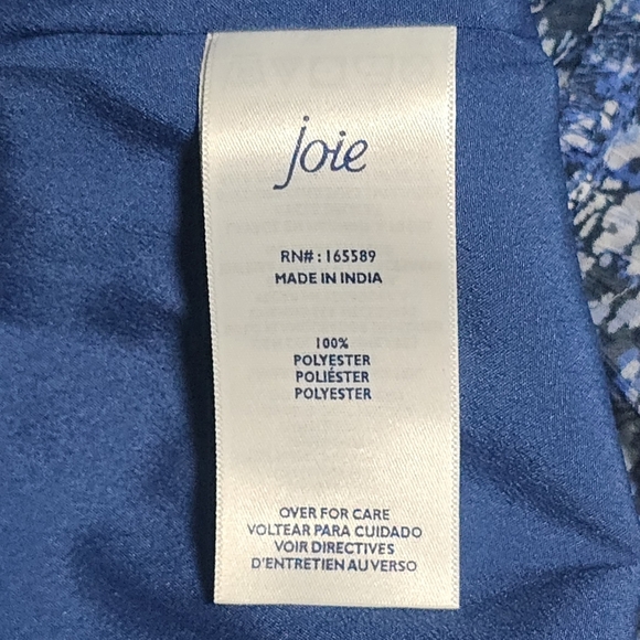 Joie Parisian Paisley Boho Chic Long Sleeve Maxi Dress Blue High Low Hem Lined - Picture 5 of 17